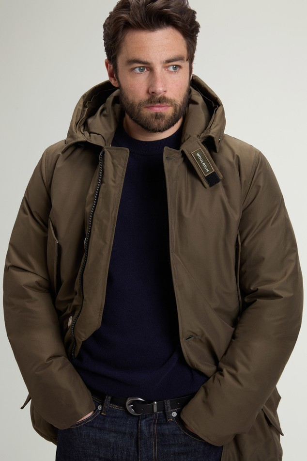 Arctic Parka in Ramar Cloth con pelliccia removibile CFWOOU0482MBUT0001 DAG WOOLRICH Dark green 