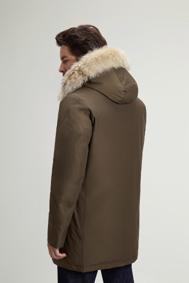 Arctic Parka in Ramar Cloth con pelliccia removibile CFWOOU0482MBUT0001 DAG WOOLRICH Dark green 