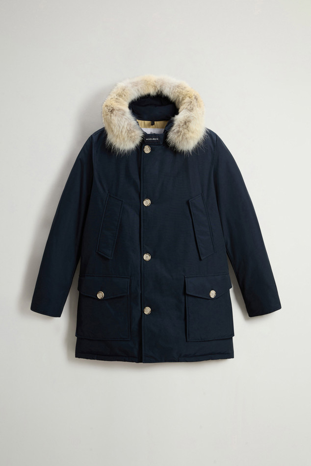 Arctic Parka in Ramar Cloth con pelliccia removibile CFWOOU0482MBUT0001 MLB WOOLRICH Melton blue 