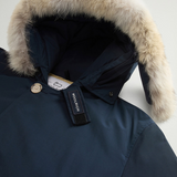 Arctic Parka in Ramar Cloth con pelliccia removibile CFWOOU0482MBUT0001 MLB WOOLRICH Melton blue 