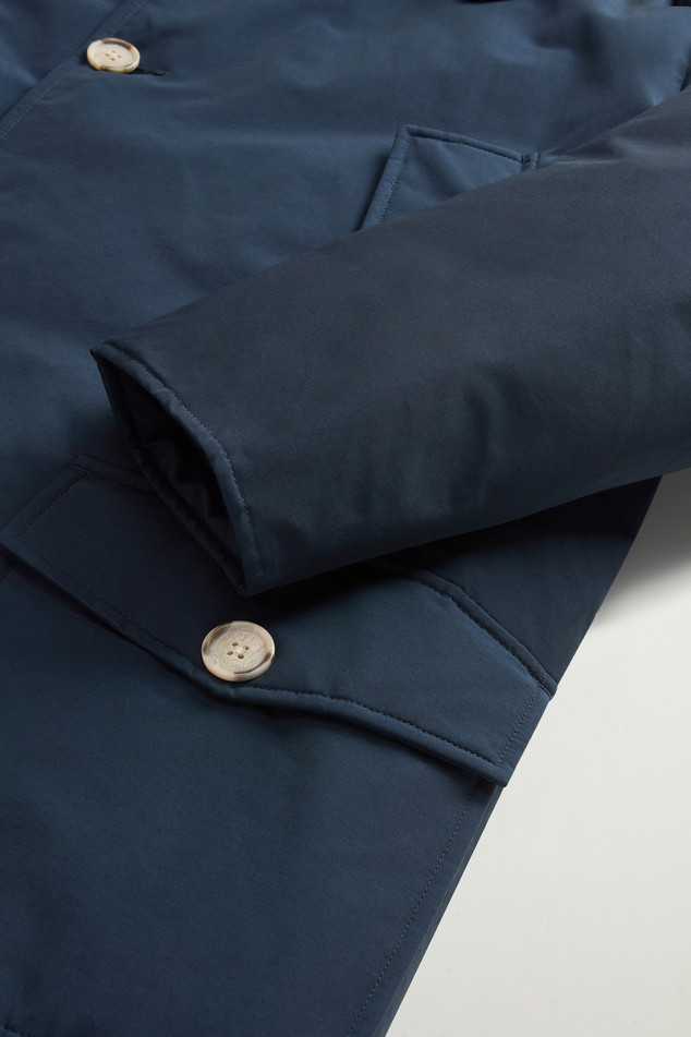Arctic Parka in Ramar Cloth con pelliccia removibile CFWOOU0482MBUT0001 MLB WOOLRICH Melton blue 