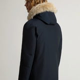 Arctic Parka in Ramar Cloth con pelliccia removibile CFWOOU0482MBUT0001 MLB WOOLRICH Melton blue 