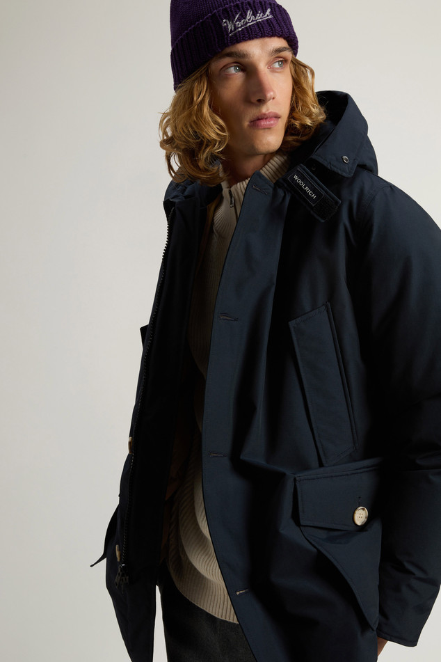 Arctic Parka in Ramar Cloth con pelliccia removibile CFWOOU0482MBUT0001 MLB WOOLRICH Melton blue 