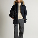 Arctic Parka in Ramar Cloth con pelliccia removibile CFWOOU0482MBUT0001 MLB WOOLRICH Melton blue 
