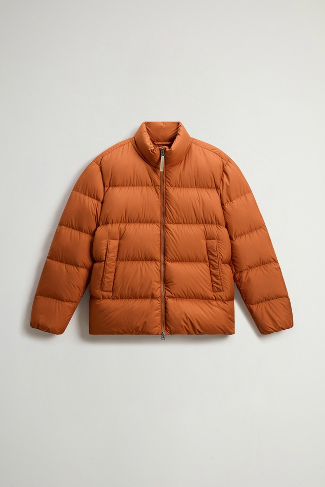 Piumino puffer in microfibra CFWOOU2086MBUT2635 7447 WOOLRICH Umber 