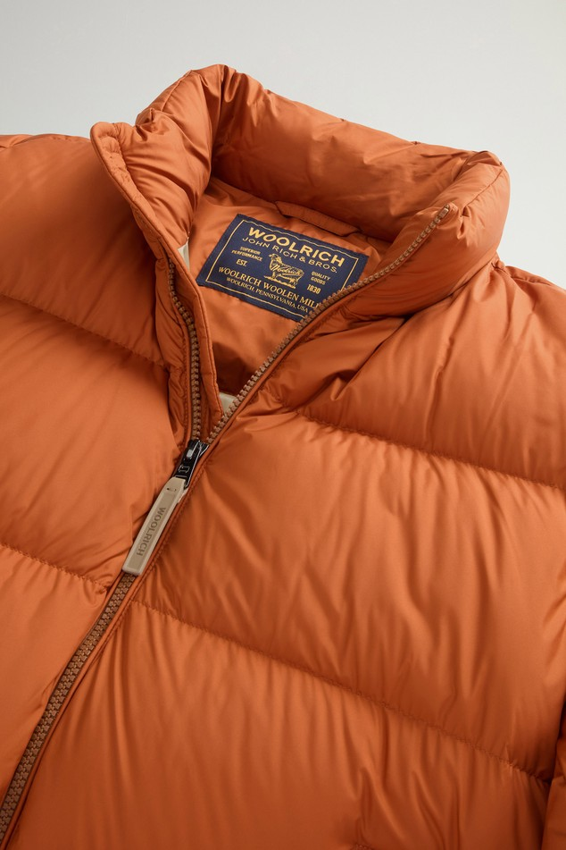 Piumino puffer in microfibra CFWOOU2086MBUT2635 7447 WOOLRICH Umber 