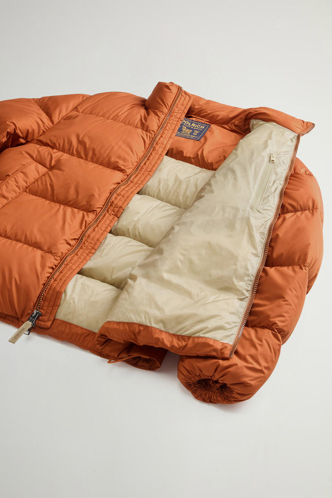 Piumino puffer in microfibra CFWOOU2086MBUT2635 7447 WOOLRICH Umber 