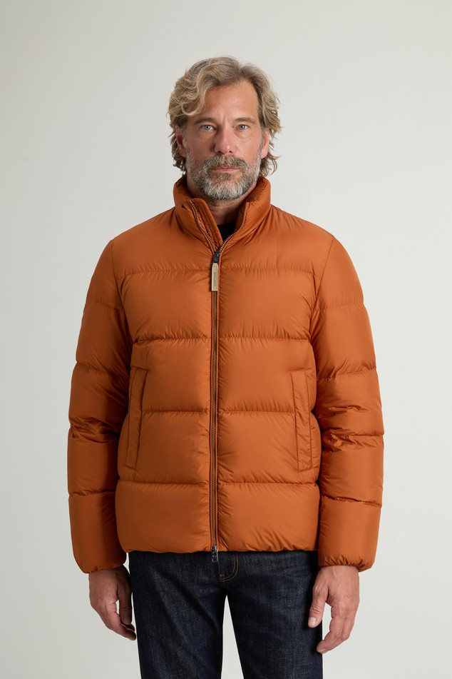 Piumino puffer in microfibra CFWOOU2086MBUT2635 7447 WOOLRICH Umber 