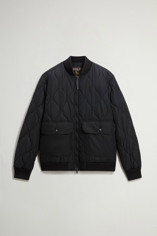 Bomber in nylon lucido trapuntato CFWOOU2195MRUT5429 100 WOOLRICH Black 