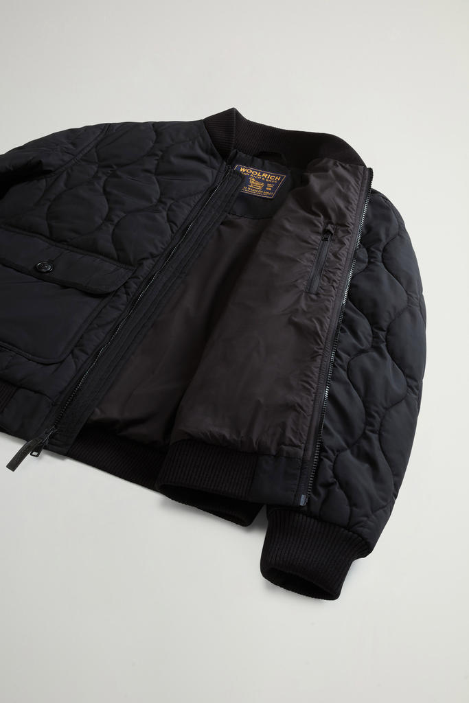 Bomber in nylon lucido trapuntato CFWOOU2195MRUT5429 100 WOOLRICH Black 