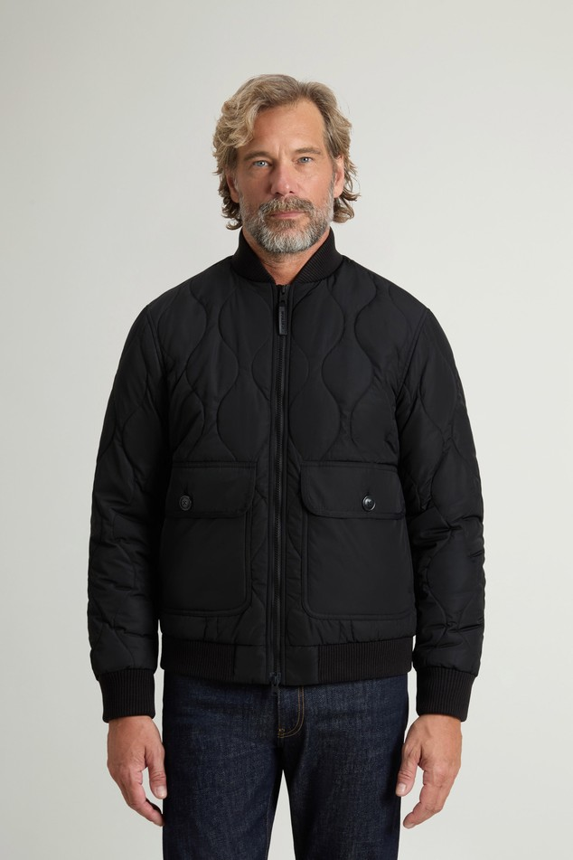 Bomber in nylon lucido trapuntato CFWOOU2195MRUT5429 100 WOOLRICH Black 