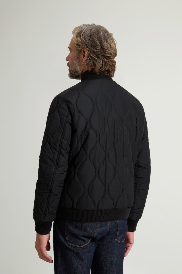 Bomber in nylon lucido trapuntato CFWOOU2195MRUT5429 100 WOOLRICH Black 