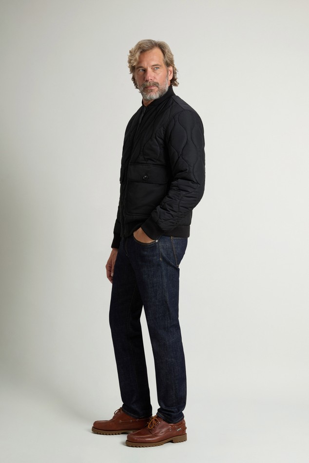 Bomber in nylon lucido trapuntato CFWOOU2195MRUT5429 100 WOOLRICH Black 