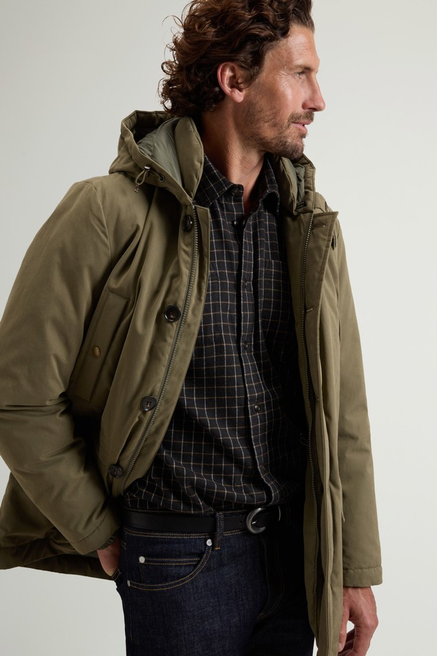 Parka in Mountain Cloth CFWOOU2203MRUT3780 6680 WOOLRICH Dusty olive 
