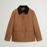 Giacca in misto cotone cerato CFWWOU2206FRUT5314 7456 WOOLRICH Waxed bison 
