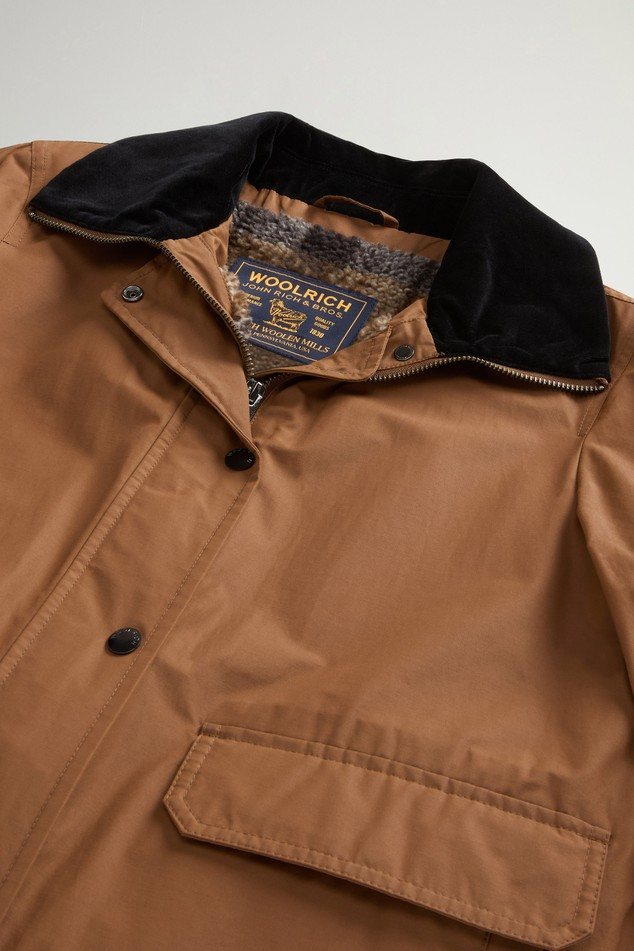 Giacca in misto cotone cerato CFWWOU2206FRUT5314 7456 WOOLRICH Waxed bison 