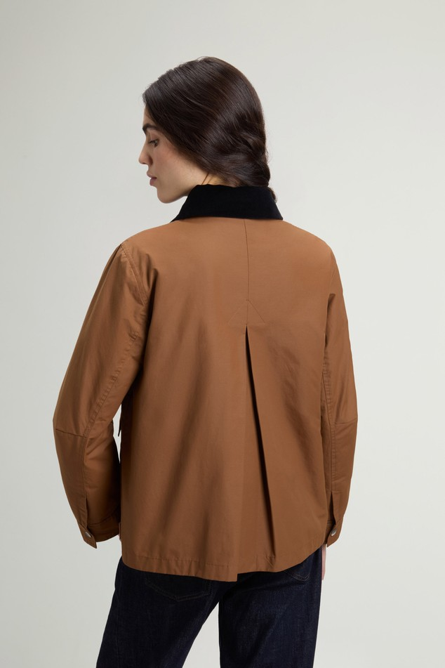 Giacca in misto cotone cerato CFWWOU2206FRUT5314 7456 WOOLRICH Waxed bison 