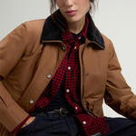 Giacca in misto cotone cerato CFWWOU2206FRUT5314 7456 WOOLRICH Waxed bison 