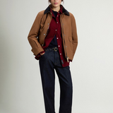 Giacca in misto cotone cerato CFWWOU2206FRUT5314 7456 WOOLRICH Waxed bison 
