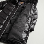 Parka trapuntato in nylon lucido con pelliccia removibile CFWWOU2233FRUT5453 100 WOOLRICH Black 