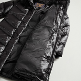 Parka trapuntato in nylon lucido con pelliccia removibile CFWWOU2233FRUT5453 100 WOOLRICH Black 