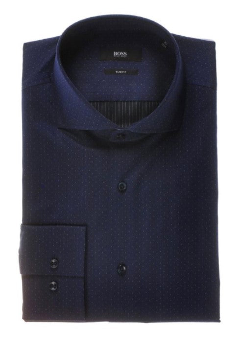 Camicia micro pois JASON 10220574 01 417 BOSS Electric blue 