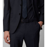 Cintura in pelle suede Calindo 50470776 10201975 02 402 BOSS Dark blue 