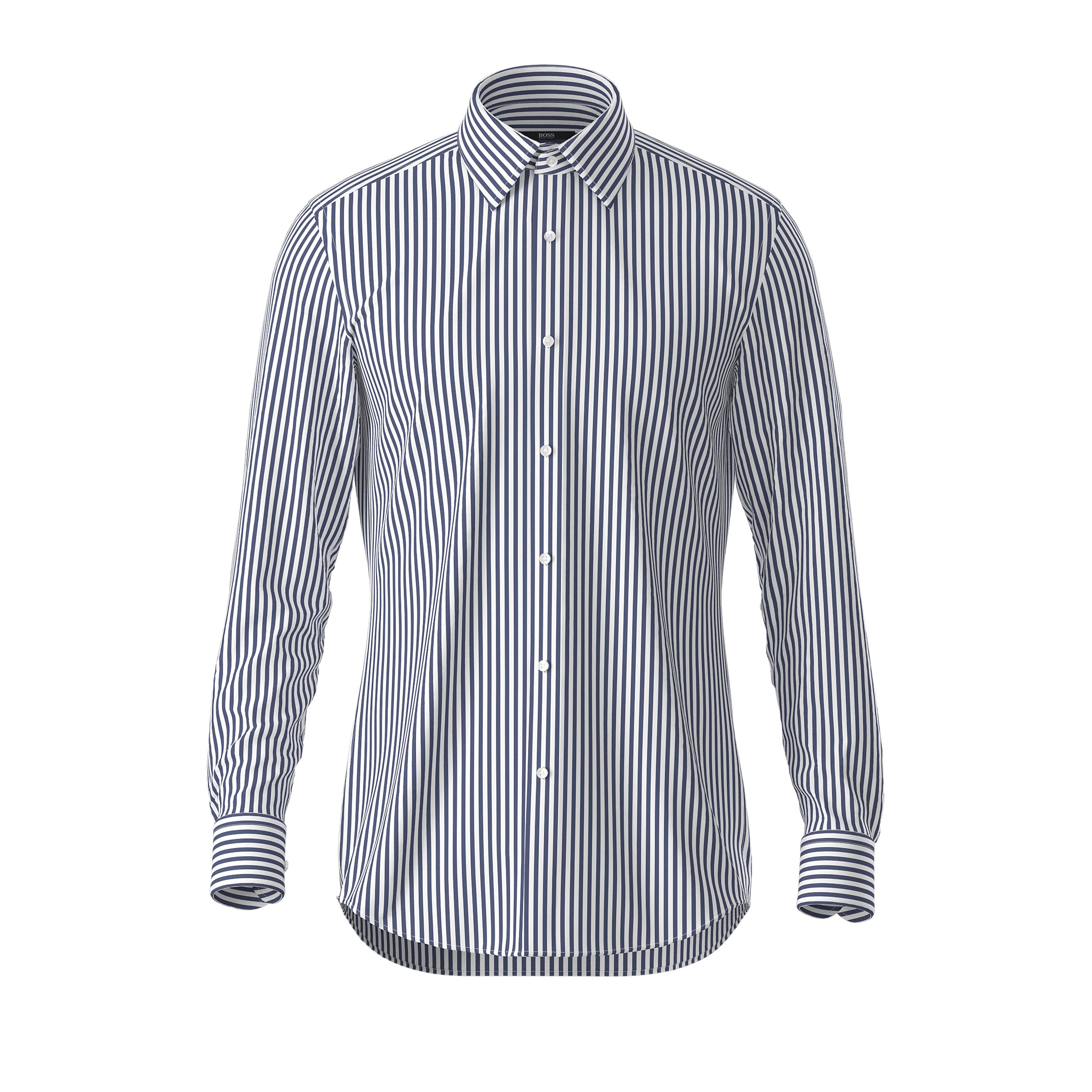 Camicia slim fit in cotone H-HANK-KENT-214 10229933 01 50459709 413 BOSS Navy 
