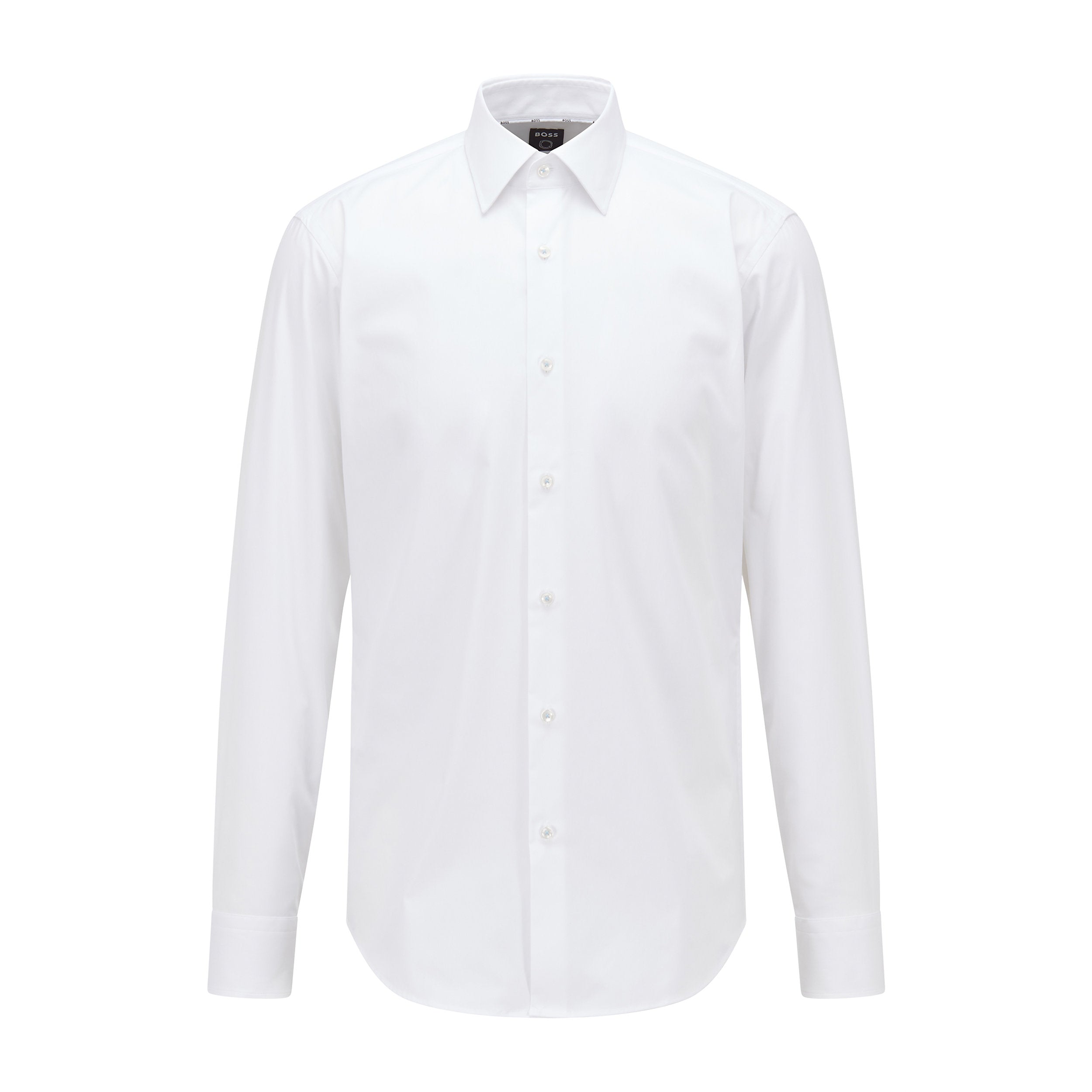 Camicia regular fit in cotone elasticizzato H-JOE-KENT-C1-214 10219212 01 50473265 100 BOSS White 