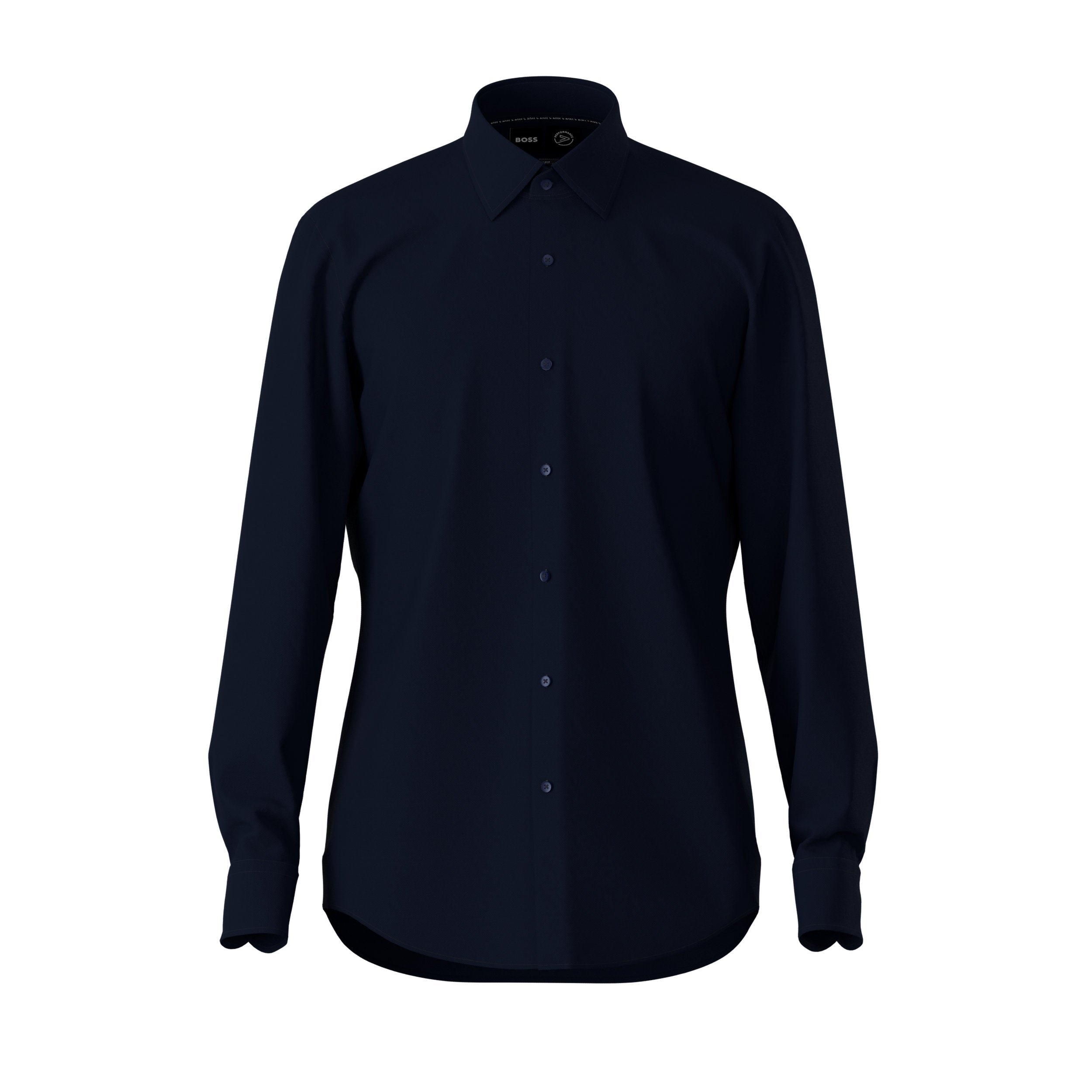 Camicia in jersey di viscosa P-HANK-KENT-C1-222 10225157 01 50469424 404 BOSS Dark blue 