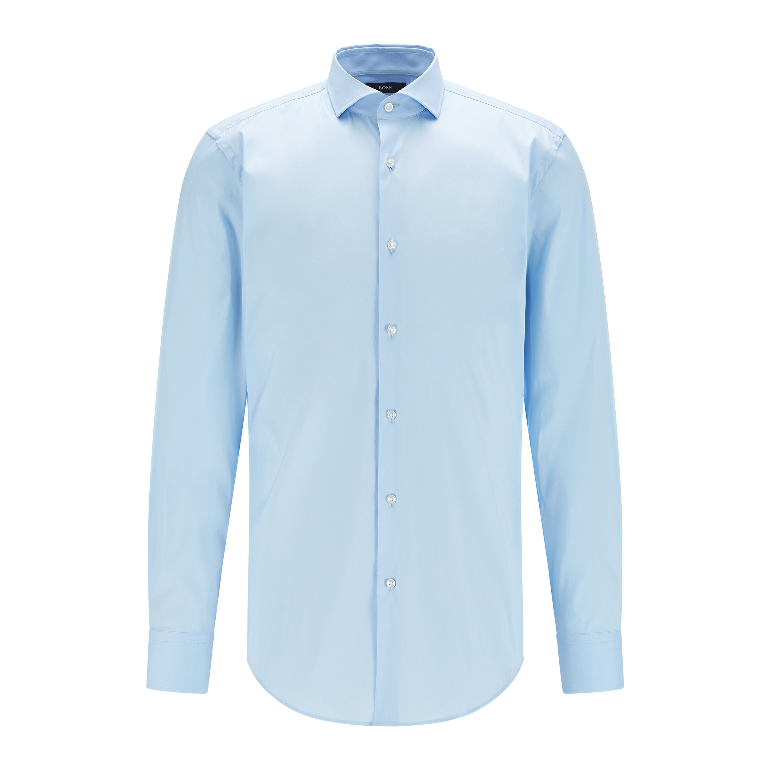 Camicia in cotone elasticizzato 50460918 10151300 01 450 BOSS Light pastel blue 