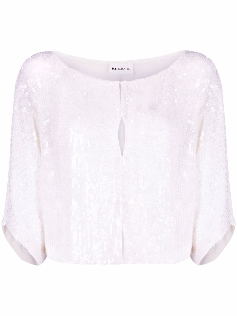 Giacca in paillettes GEMD430960 002 P.A.R.O.S.H. Panna 