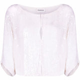 Giacca in paillettes GEMD430960 002 P.A.R.O.S.H. Panna 