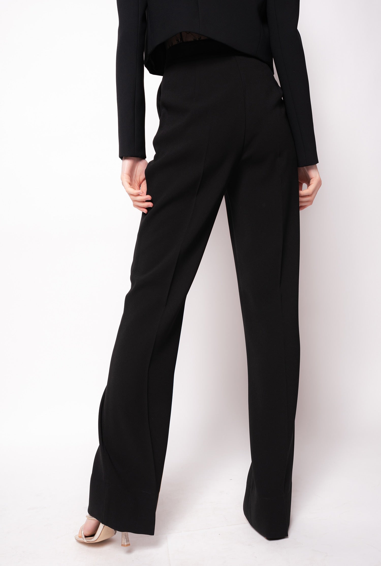 Pantalone in poly crepe LITCHI 1N13HU4575 Z99 PINKO Black 