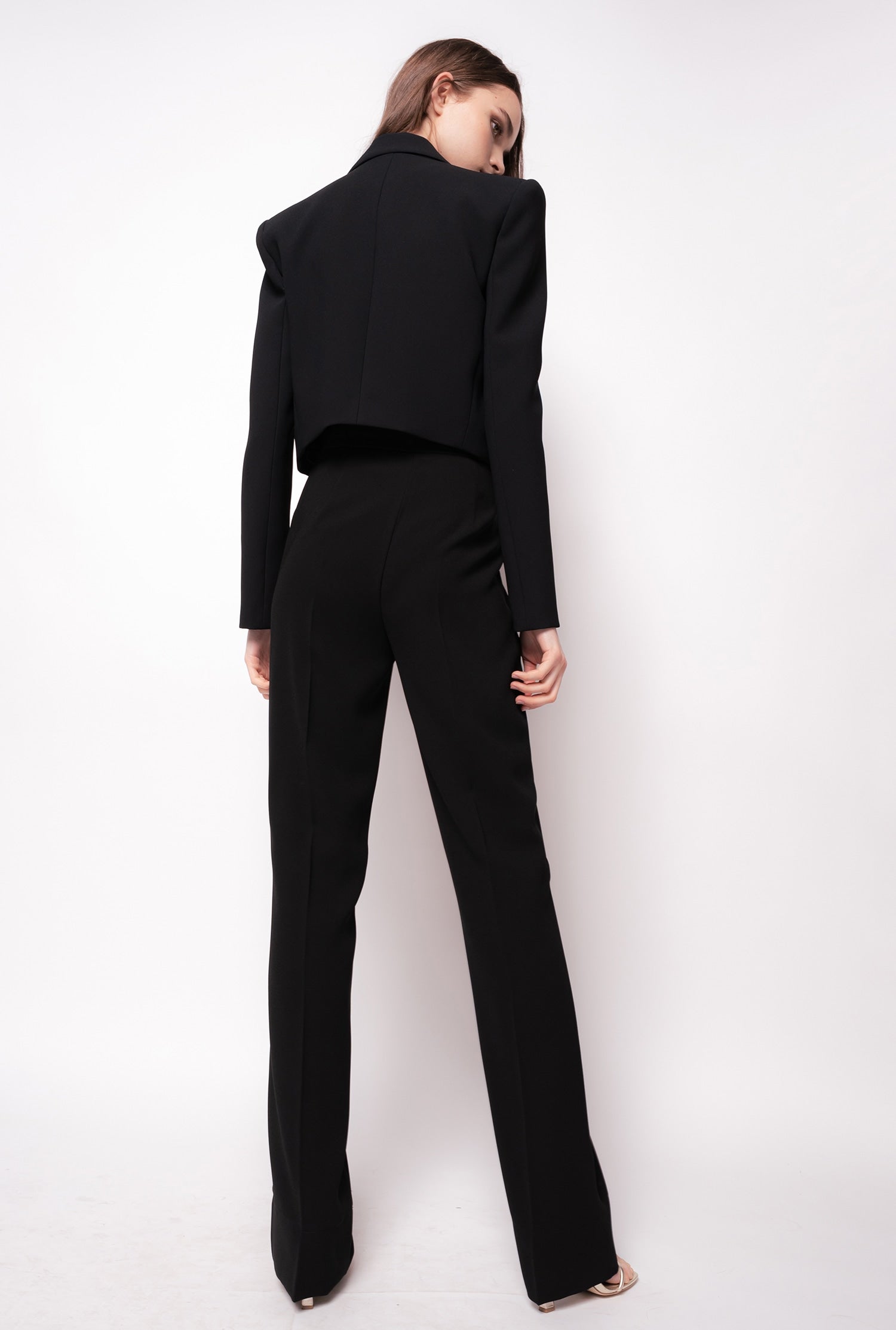 Pantalone in poly crepe LITCHI 1N13HU4575 Z99 PINKO Black 