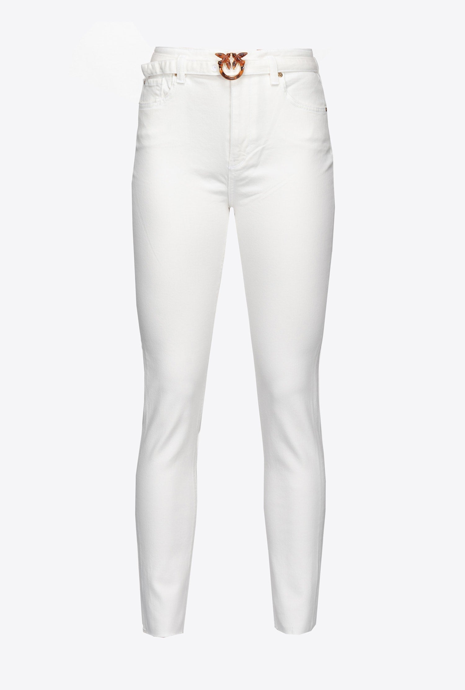 Pantalone skinny con cintura Birds SUSAN 24 PJ666 1J10V0Y78S Z14 PINKO White 