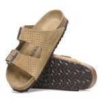 Ciabatta in pelle scamosciata goffrata ARIZONA 1027066 BEIGE BIRKENSTOCK Beige 