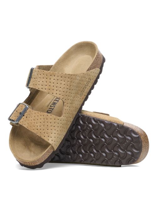 Ciabatta in pelle scamosciata goffrata ARIZONA 1027066 BEIGE BIRKENSTOCK Beige 