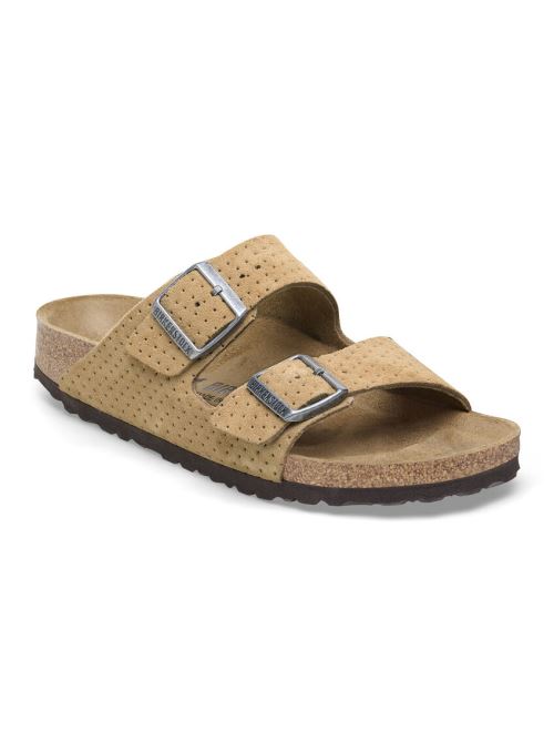 Ciabatta in pelle scamosciata goffrata ARIZONA 1027066 BEIGE BIRKENSTOCK Beige 