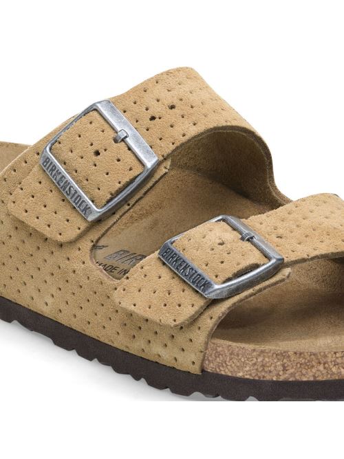 Ciabatta in pelle scamosciata goffrata ARIZONA 1027066 BEIGE BIRKENSTOCK Beige 