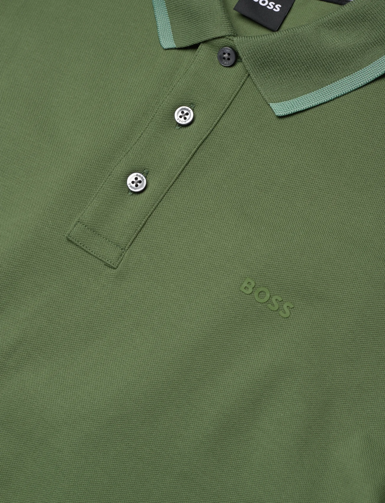 Polo in piquet di cotone 50494697 10241531 01 381 BOSS Open green 
