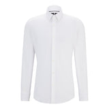 Camicia slim fit in tessuto elasticizzato 50503554 10248739 01 100 BOSS White 