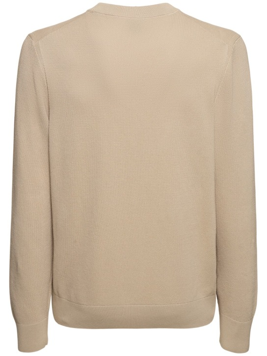 Maglia girocollo in cotone 50506022 10255187 01 255 BOSS Dark beige 