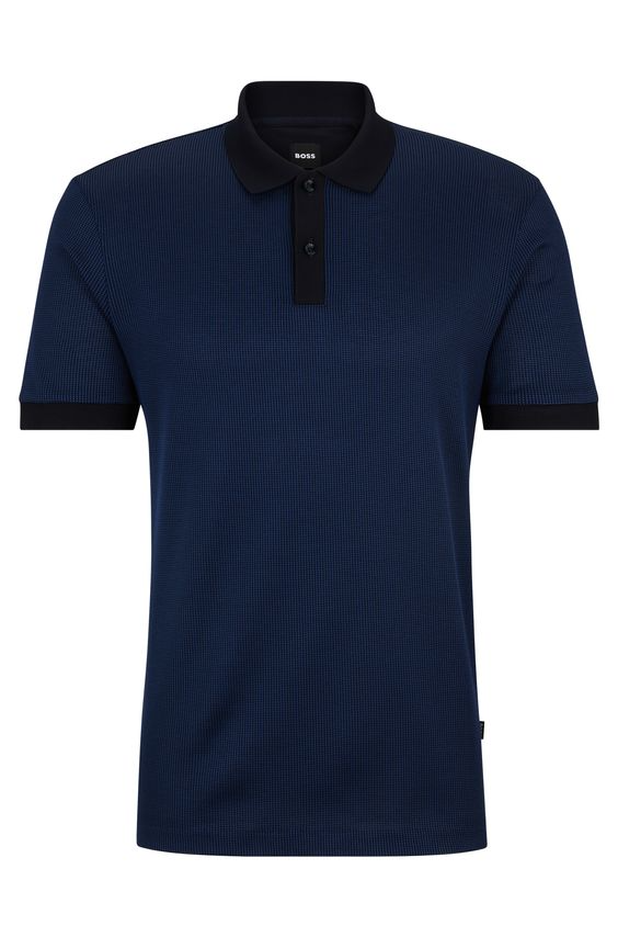 Polo manica corta 50506176 10258155 01 404 BOSS Dark blue 
