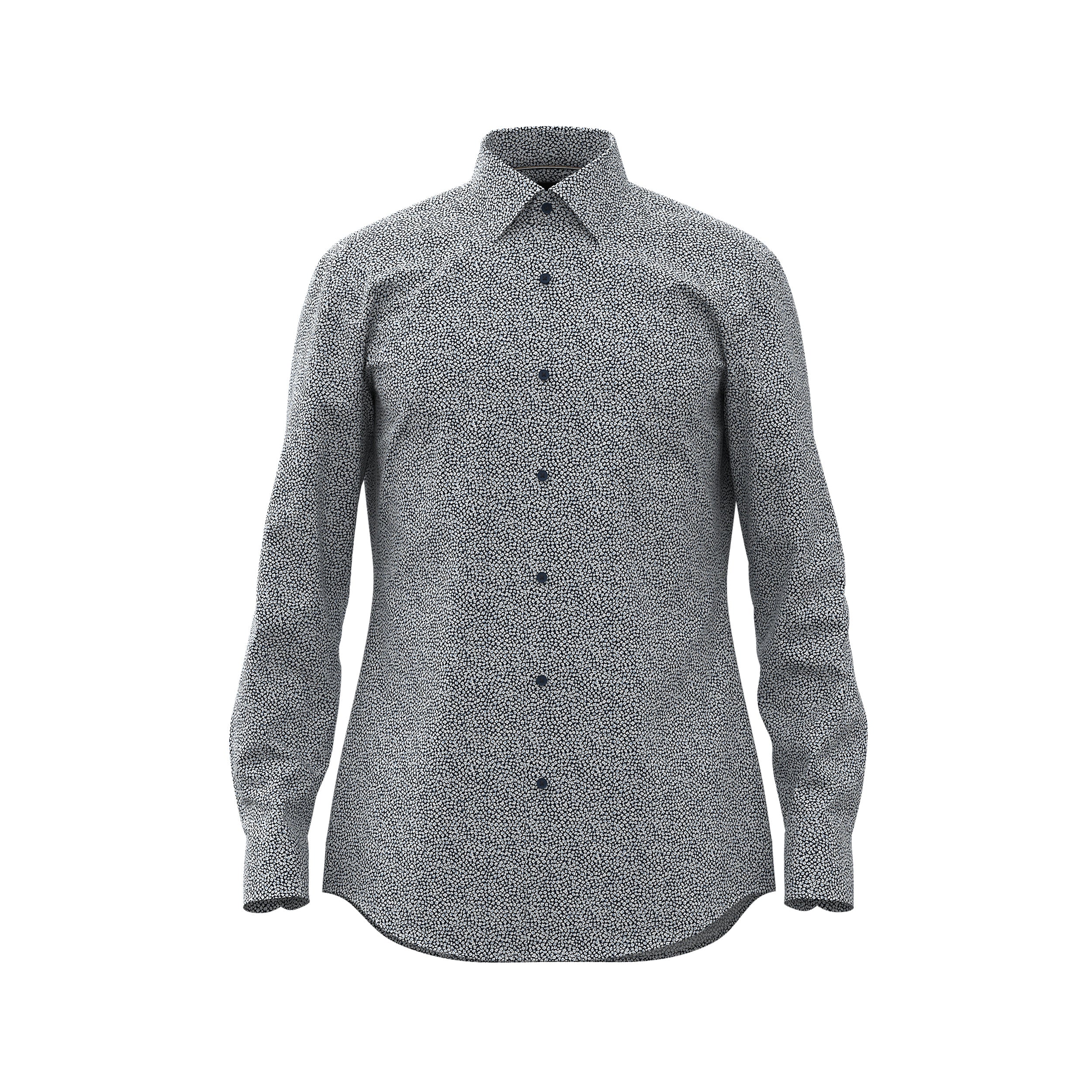 Camicia slim fit fantasia 50512856 10258453 01 404 BOSS Dark blue 