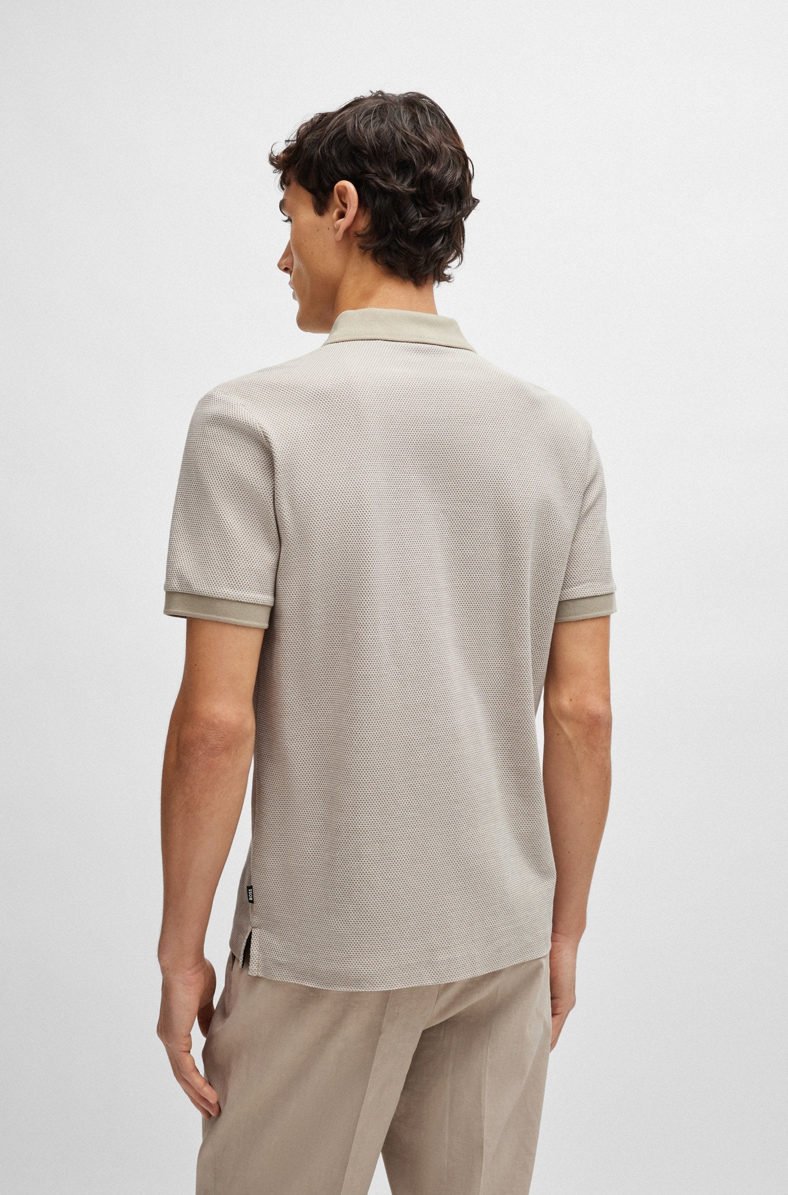 Polo in cotone mercerizzato 50513580 10259971 01 255 BOSS Dark beige 