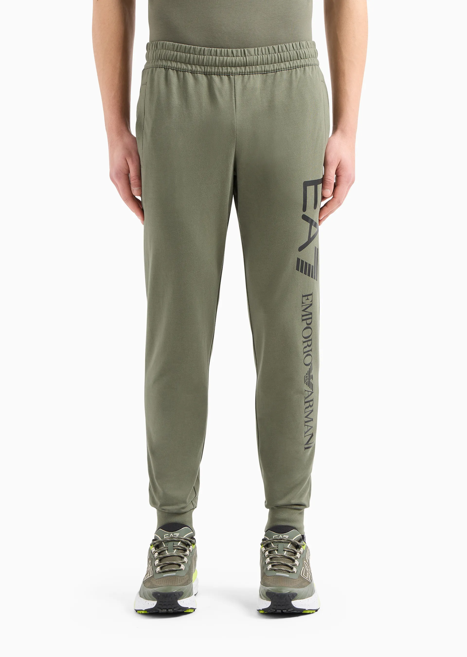 Pantaloni joggers Logo Series in cotone 8NPPC3 PJ05Z 1846 EA7 Green 