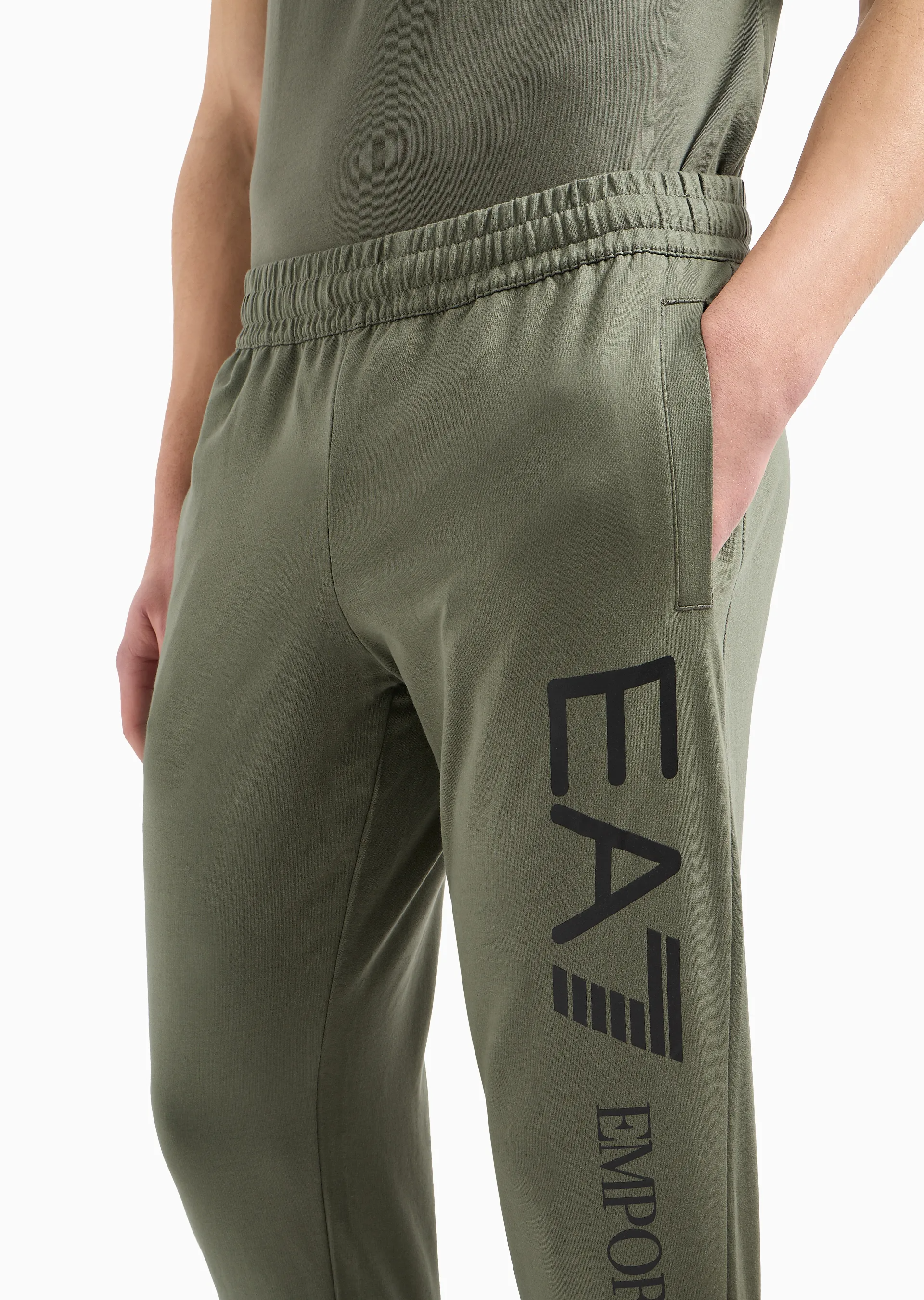 Pantaloni joggers Logo Series in cotone 8NPPC3 PJ05Z 1846 EA7 Green 
