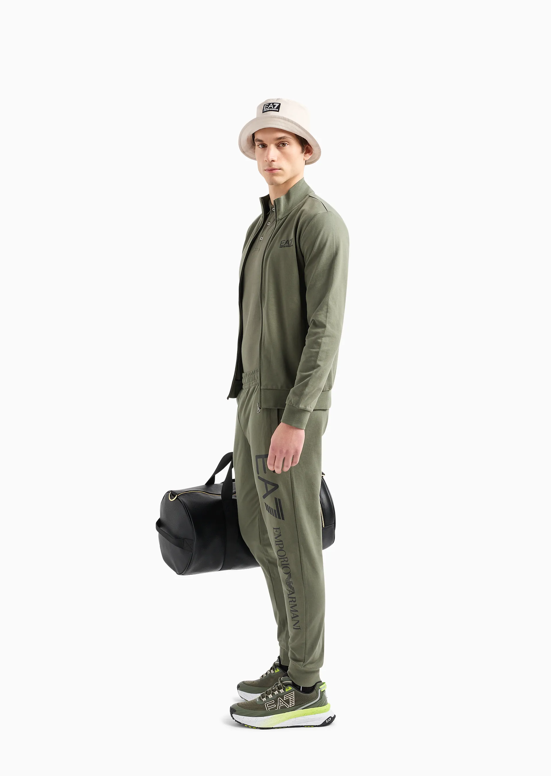 Pantaloni joggers Logo Series in cotone 8NPPC3 PJ05Z 1846 EA7 Green 