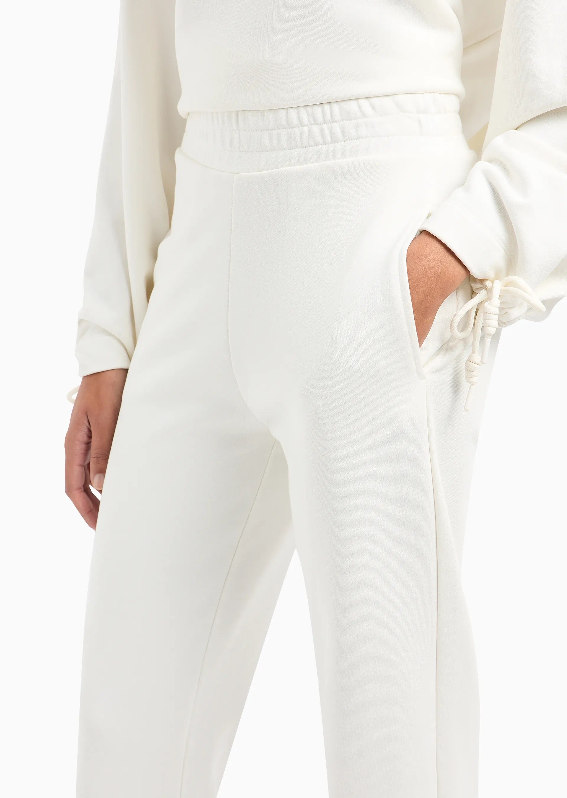 Jogger in felpa 3D2P7B 2J49Z 0101 EMPORIO ARMANI Bianco caldo 